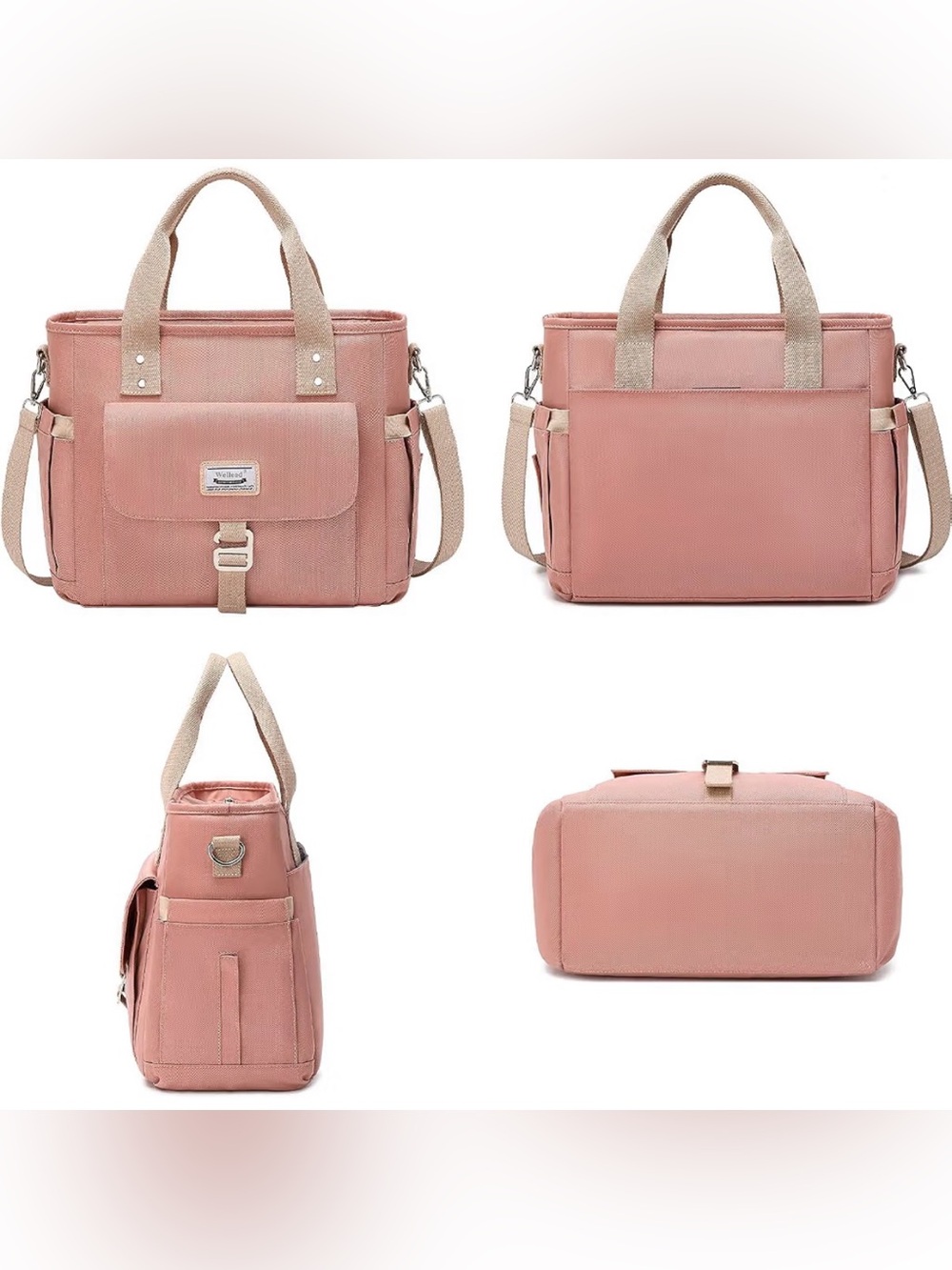 NEW Weitars Pink Insulated Lunch Tote Bag with Shoulder Strap